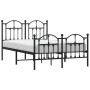 Estructura de cama cabecero y estribo metal negro 120x200 cm | Foro24.es | Tu tienda online para hogar, jardín y más Foro24.es