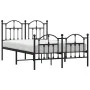 Estructura de cama cabecero y estribo metal negro 120x200 cm de vidaXL, Camas y somieres - Ref: Foro24-353455, Precio: 109,98...