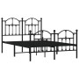 Estructura de cama cabecero y estribo metal negro 120x200 cm | Foro24.es | Tu tienda online para hogar, jardín y más Foro24.es