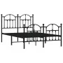 Estructura de cama cabecero y estribo metal negro 120x200 cm de vidaXL, Camas y somieres - Ref: Foro24-353455, Precio: 109,98...