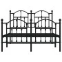 Estructura de cama cabecero y estribo metal negro 120x200 cm de vidaXL, Camas y somieres - Ref: Foro24-353455, Precio: 109,98...
