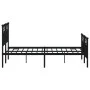 Estructura de cama cabecero y estribo metal negro 120x200 cm de vidaXL, Camas y somieres - Ref: Foro24-353455, Precio: 109,98...