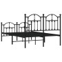 Estructura de cama cabecero y estribo metal negro 120x200 cm | Foro24.es | Tu tienda online para hogar, jardín y más Foro24.es
