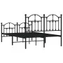 Estructura de cama cabecero y estribo metal negro 120x200 cm de vidaXL, Camas y somieres - Ref: Foro24-353455, Precio: 109,98...
