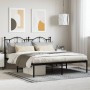 Estructura de cama con cabecero metal negro 183x213 cm de vidaXL, Camas y somieres - Ref: Foro24-353444, Precio: 127,01 €
