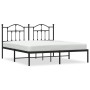 Estructura de cama con cabecero metal negro 183x213 cm de vidaXL, Camas y somieres - Ref: Foro24-353444, Precio: 127,01 €
