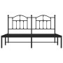 Estructura de cama con cabecero metal negro 183x213 cm de vidaXL, Camas y somieres - Ref: Foro24-353444, Precio: 127,01 €