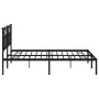 Estructura de cama con cabecero metal negro 183x213 cm de vidaXL, Camas y somieres - Ref: Foro24-353444, Precio: 127,01 €