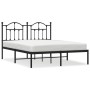 Estructura de cama con cabecero metal negro 140x190 cm de vidaXL, Camas y somieres - Ref: Foro24-353439, Precio: 100,25 €, De...