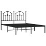 Estructura de cama con cabecero metal negro 140x190 cm de vidaXL, Camas y somieres - Ref: Foro24-353439, Precio: 100,25 €, De...