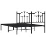 Estructura de cama con cabecero metal negro 140x190 cm de vidaXL, Camas y somieres - Ref: Foro24-353439, Precio: 100,25 €, De...