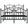 Bed frame with headboard and footboard black metal 120x190 cm by vidaXL, Beds and slatted bases - Ref: Foro24-353454, Price: ...
