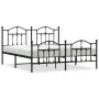 Estructura de cama cabecero y estribo metal negro 183x213cm de vidaXL, Camas y somieres - Ref: Foro24-353462, Precio: 133,81 ...