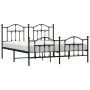 Estructura de cama cabecero y estribo metal negro 183x213cm de vidaXL, Camas y somieres - Ref: Foro24-353462, Precio: 133,81 ...