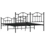 Estructura de cama cabecero y estribo metal negro 183x213cm de vidaXL, Camas y somieres - Ref: Foro24-353462, Precio: 133,81 ...
