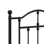 Estructura de cama cabecero y estribo metal negro 183x213cm de vidaXL, Camas y somieres - Ref: Foro24-353462, Precio: 133,81 ...