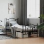 Estructura de cama con cabecero y estribo metal negro 90x190 cm de vidaXL, Camas y somieres - Ref: Foro24-353449, Precio: 84,...