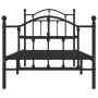 Estructura de cama con cabecero y estribo metal negro 90x190 cm de vidaXL, Camas y somieres - Ref: Foro24-353449, Precio: 84,...