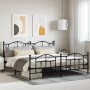 Estructura de cama cabecero y estribo metal negro 193x203cm de vidaXL, Camas y somieres - Ref: Foro24-353463, Precio: 148,09 ...