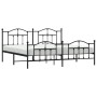 Estructura de cama cabecero y estribo metal negro 193x203cm de vidaXL, Camas y somieres - Ref: Foro24-353463, Precio: 148,09 ...