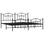 Estructura de cama cabecero y estribo metal negro 193x203cm de vidaXL, Camas y somieres - Ref: Foro24-353463, Precio: 148,09 ...