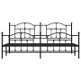 Estructura de cama cabecero y estribo metal negro 193x203cm de vidaXL, Camas y somieres - Ref: Foro24-353463, Precio: 148,09 ...
