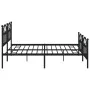 Black metal headboard and footboard bed frame 193x203cm by vidaXL, Beds and slatted bases - Ref: Foro24-353463, Price: 145,82...