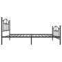 Bed frame with headboard and black metal footboard 90x200 cm by vidaXL, Beds and slatted bases - Ref: Foro24-353450, Price: 9...