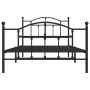 Estructura de cama con cabecero y estribo metal negro 107x203cm de vidaXL, Camas y somieres - Ref: Foro24-353453, Precio: 101...