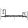 Estructura de cama con cabecero y estribo metal negro 107x203cm de vidaXL, Camas y somieres - Ref: Foro24-353453, Precio: 101...