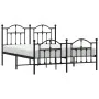Estructura de cama cabecero y estribo metal negro 140x200 cm de vidaXL, Camas y somieres - Ref: Foro24-353458, Precio: 140,75...