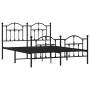 Estructura de cama cabecero y estribo metal negro 140x200 cm de vidaXL, Camas y somieres - Ref: Foro24-353458, Precio: 140,75...