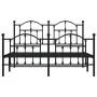 Estructura de cama cabecero y estribo metal negro 140x200 cm de vidaXL, Camas y somieres - Ref: Foro24-353458, Precio: 140,75...
