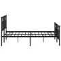 Estructura de cama cabecero y estribo metal negro 140x200 cm de vidaXL, Camas y somieres - Ref: Foro24-353458, Precio: 140,75...
