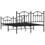 Estructura de cama cabecero y estribo metal negro 140x200 cm de vidaXL, Camas y somieres - Ref: Foro24-353458, Precio: 143,00...