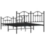Estructura de cama cabecero y estribo metal negro 140x200 cm de vidaXL, Camas y somieres - Ref: Foro24-353458, Precio: 140,75...