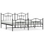Estructura de cama cabecero y estribo metal negro 200x200 cm de vidaXL, Camas y somieres - Ref: Foro24-353464, Precio: 150,96...