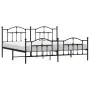 Black metal headboard and footboard bed frame 200x200 cm by vidaXL, Beds and slatted bases - Ref: Foro24-353464, Price: 148,6...