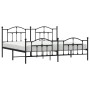 Estructura de cama cabecero y estribo metal negro 200x200 cm de vidaXL, Camas y somieres - Ref: Foro24-353464, Precio: 150,96...