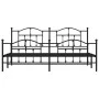 Black metal headboard and footboard bed frame 200x200 cm by vidaXL, Beds and slatted bases - Ref: Foro24-353464, Price: 148,6...
