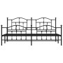 Estructura de cama cabecero y estribo metal negro 200x200 cm de vidaXL, Camas y somieres - Ref: Foro24-353464, Precio: 150,96...