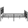 Estructura de cama cabecero y estribo metal negro 200x200 cm de vidaXL, Camas y somieres - Ref: Foro24-353464, Precio: 150,96...