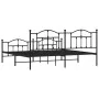 Black metal headboard and footboard bed frame 200x200 cm by vidaXL, Beds and slatted bases - Ref: Foro24-353464, Price: 148,6...
