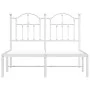 Bettgestell aus Metall mit weißem Kopfteil 120x190 cm von vidaXL, Betten und Lattenroste - Ref: Foro24-353485, Preis: 93,57 €...