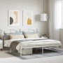 Metal bed frame with white headboard 193x203 cm by vidaXL, Beds and slatted bases - Ref: Foro24-353494, Price: 109,84 €, Disc...