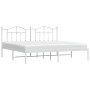 Metallbettgestell mit weißem Kopfteil 193x203 cm von vidaXL, Betten und Lattenroste - Ref: Foro24-353494, Preis: 109,84 €, Ra...