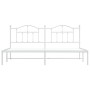 Metal bed frame with white headboard 193x203 cm by vidaXL, Beds and slatted bases - Ref: Foro24-353494, Price: 109,84 €, Disc...