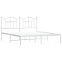Metallbettgestell mit weißem Kopfteil 183x213 cm von vidaXL, Betten und Lattenroste - Ref: Foro24-353493, Preis: 108,68 €, Ra...