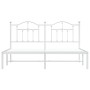 Metallbettgestell mit weißem Kopfteil 183x213 cm von vidaXL, Betten und Lattenroste - Ref: Foro24-353493, Preis: 108,68 €, Ra...