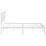 Metallbettgestell mit weißem Kopfteil 183x213 cm von vidaXL, Betten und Lattenroste - Ref: Foro24-353493, Preis: 108,68 €, Ra...